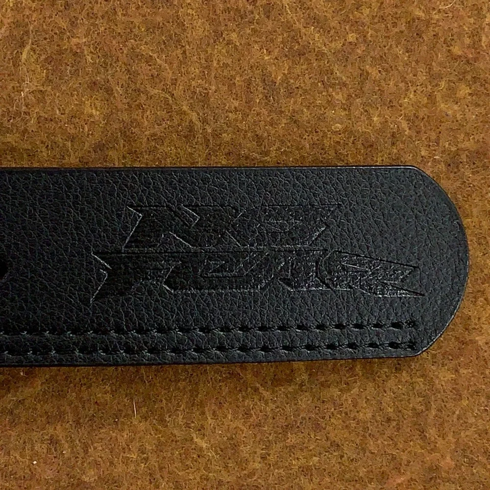 No Fear Mens Medium 34-36 Black NFM2B-02 Faux Leather Logo Buckle Belt New